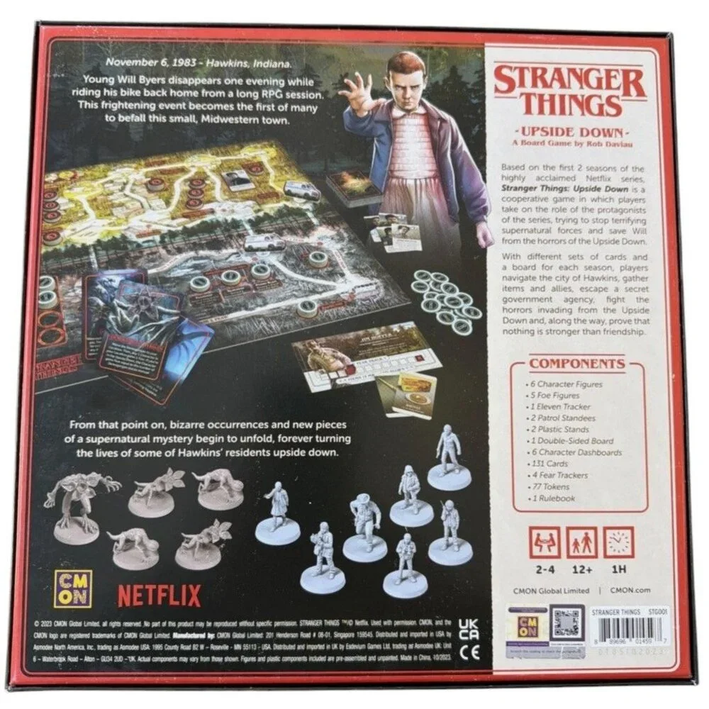 Stranger Things Upside Down Board Game Netflix CMON - 2023 Rob Daviau Complete